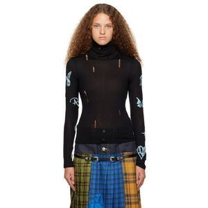 Andersson Bell top size‎ S NEW Augen turtleneck distressed silk blend